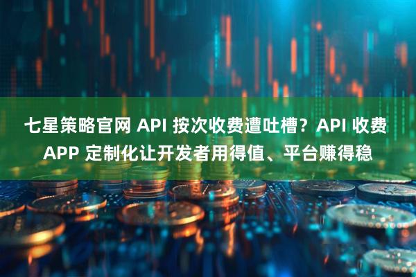 七星策略官网 API 按次收费遭吐槽？API 收费 APP 定制化让开发者用得值、平台赚得稳