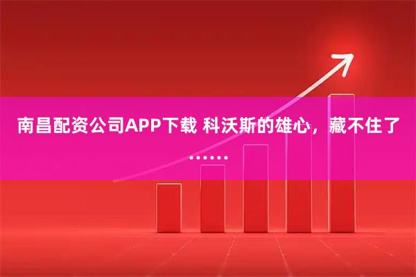 南昌配资公司APP下载 科沃斯的雄心，藏不住了……
